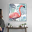«Flamingo Splash I», art mural sur toile-78027945-78027951