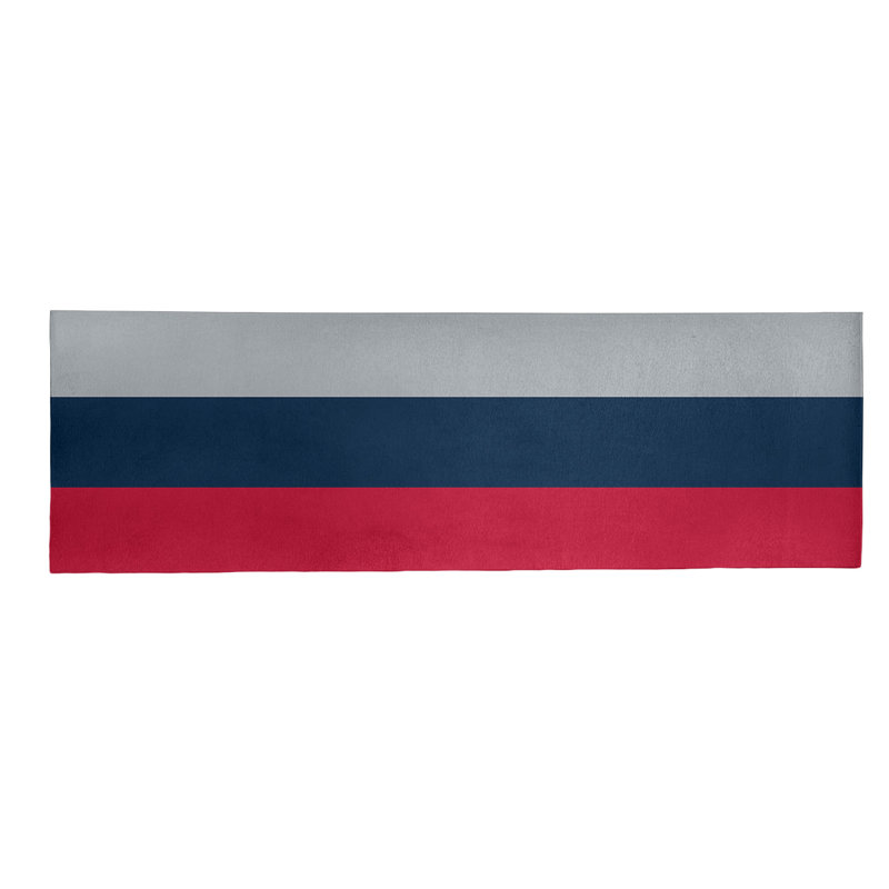 Tapis en poly-rayures de football new england, Tapis de couloir 2 pi 6 po x 8 pi