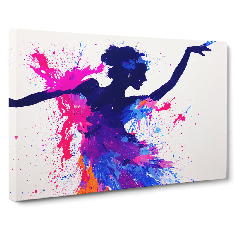 Woman Dancer Painted Vol.3 Abstract - Wrapped Canvas Print