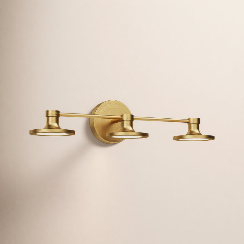 Éclairage pour meuble-lavabo à DEL en métal Daveney, Or brossé