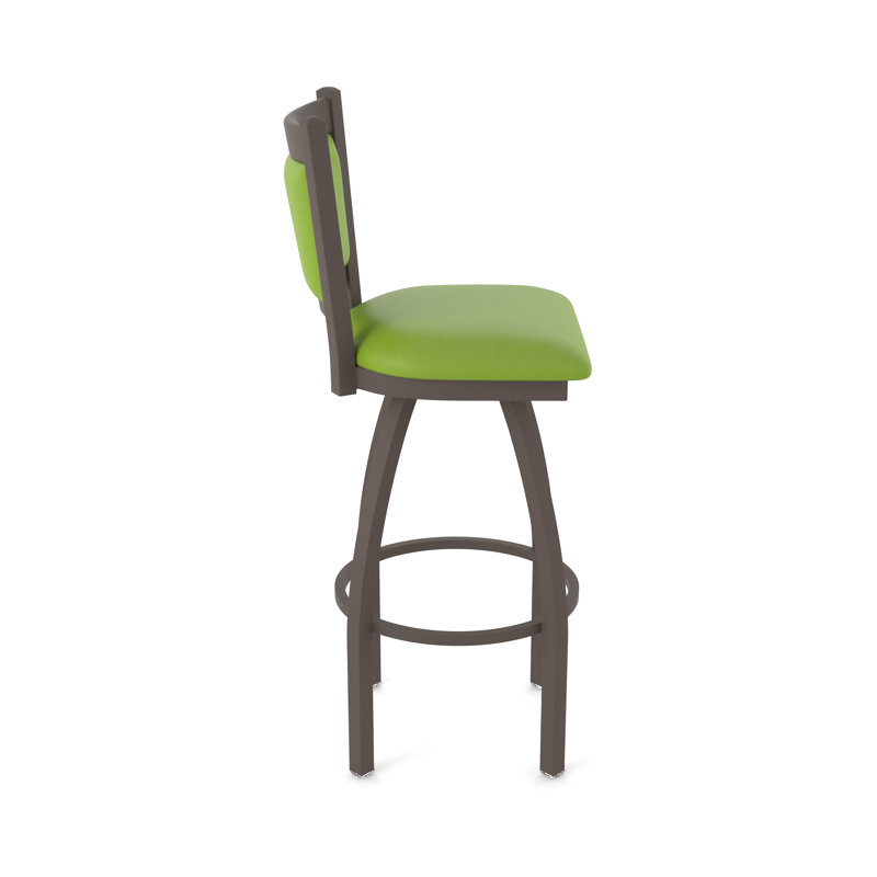 Tabouret pivotant Hadleigh, Bronze, Vinyle - vert kiwi Canter, Tabouret de bar (siège d’une hauteur de 30 po)