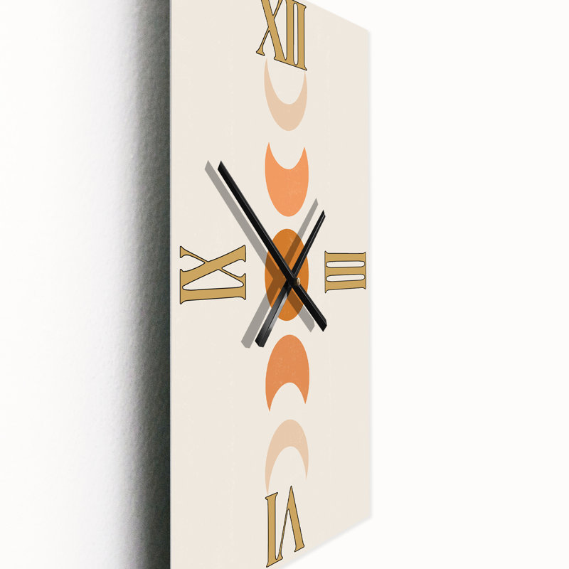 Minimalist Moon Phases - Horloge murale moderne, Grand
