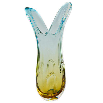 Handmade Glass Floor Vase
