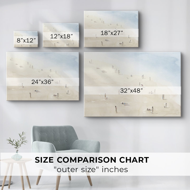 Beach Goers III -Galery Enveloppé Cavas, 40 x 60