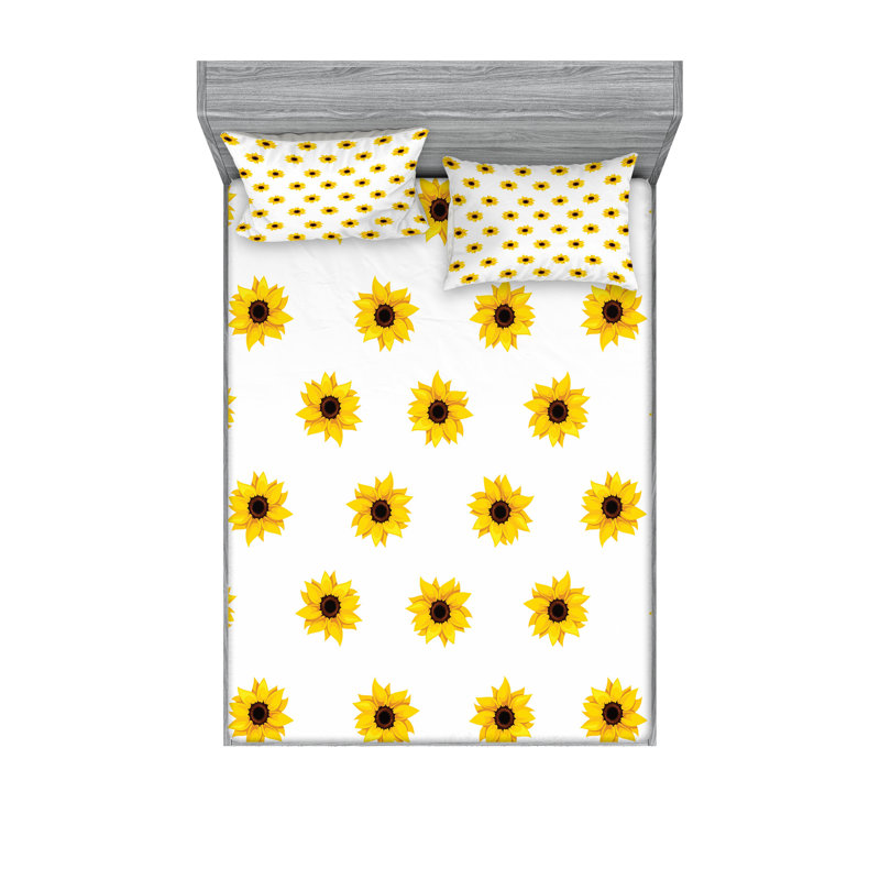 Drap-housse et taie décorative jaune Ambesonne