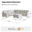 Canapé modulaire de style campagnard rayé Terren-1411464385