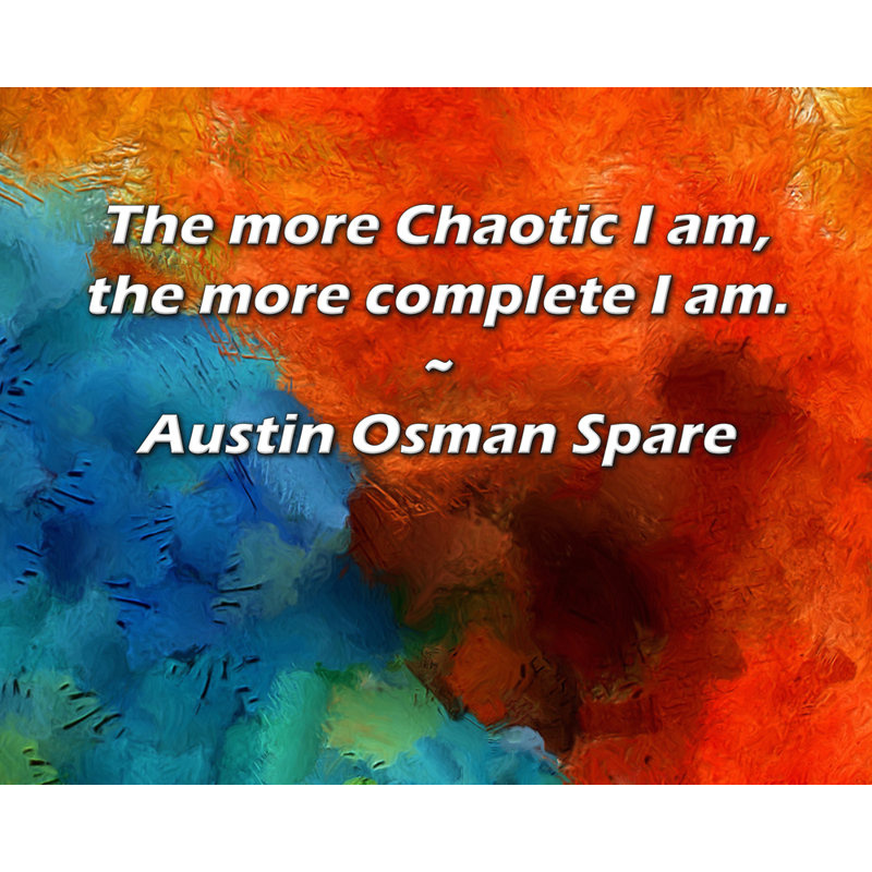 Toile tendue avec châssis Latitude Run® par Austin Osman Spare: «Plus je suis chaotique, plus je suis complet