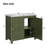 36 " Bathroom Vanity Organizer With Ceramic Sink, Set Bathroom Storage Cabinet, Olive Green(Old SKU:SV000004AAF)-401626759