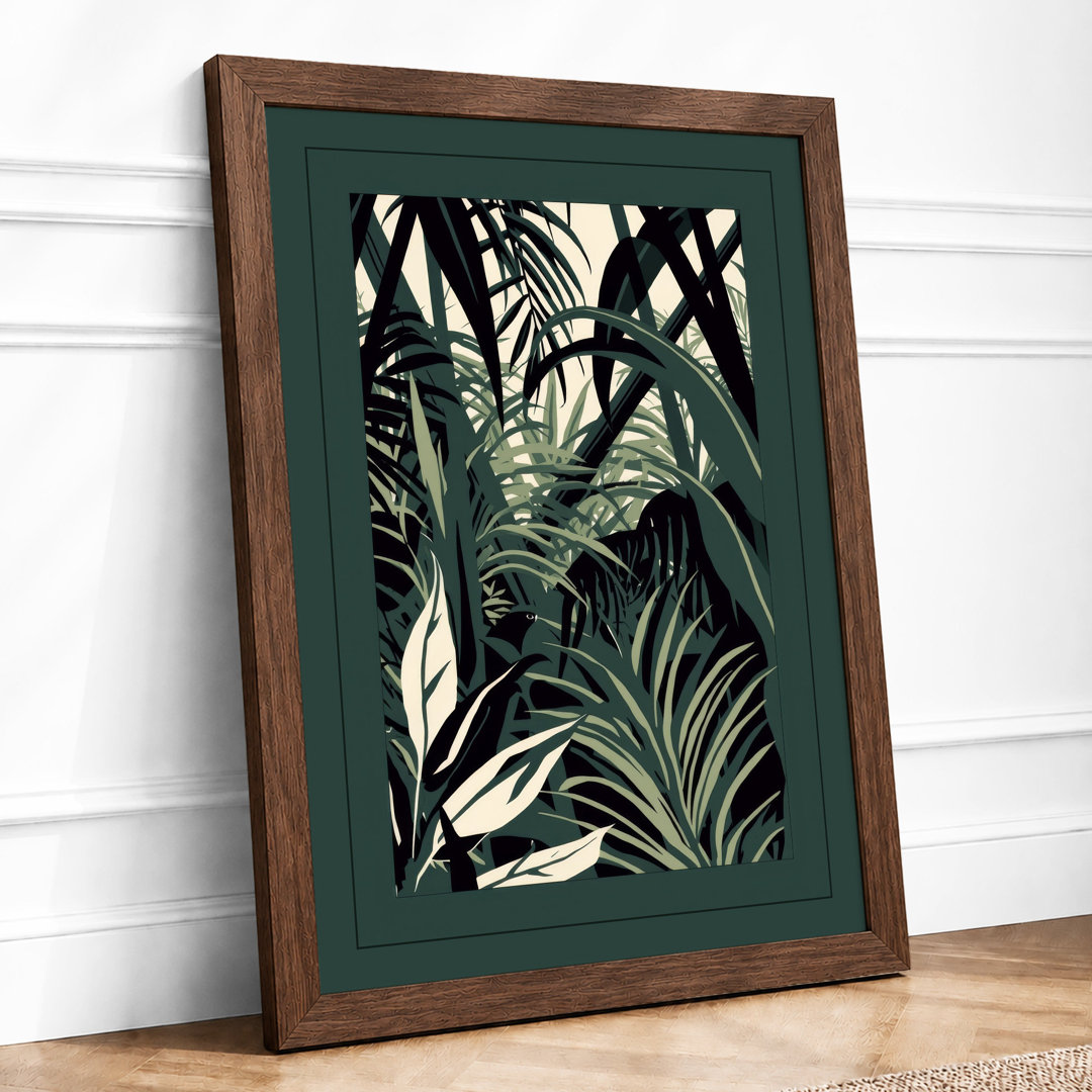 Tropical Jungle Fronds Botanical - Framed Print