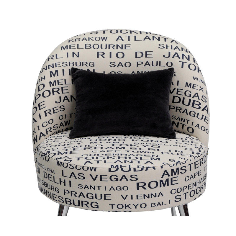 Loft Upholstered Accent Chair, Cream