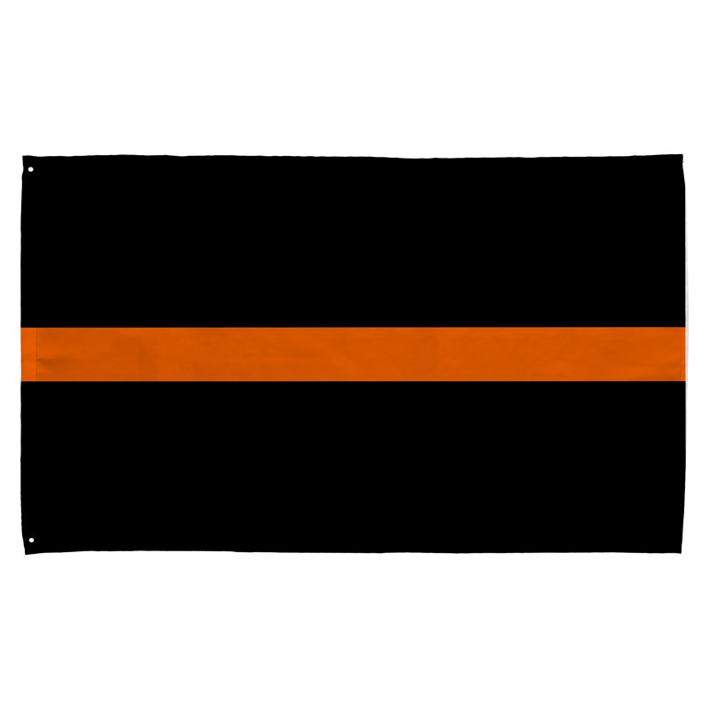 Drapeau de la ligne orange mince — Drapeau