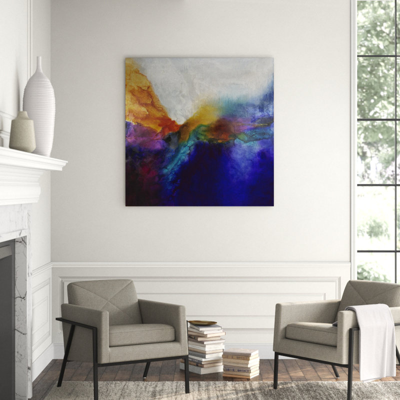 Ethereal Drifting Painting by Jennifer Hollack Raboin, Stretched Canvas, 50" H x 50" W x 2" D