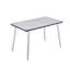 Table de salle à manger rectangulaire moderne et minimaliste, pouvant accueillir de 4 à 6 personnes. Comptoir en verre trempé + panneau de fibres à densité moyenne, texture imitation marbre. Convient aux restaurants minimalistes.-129704784-129762783-129704790
