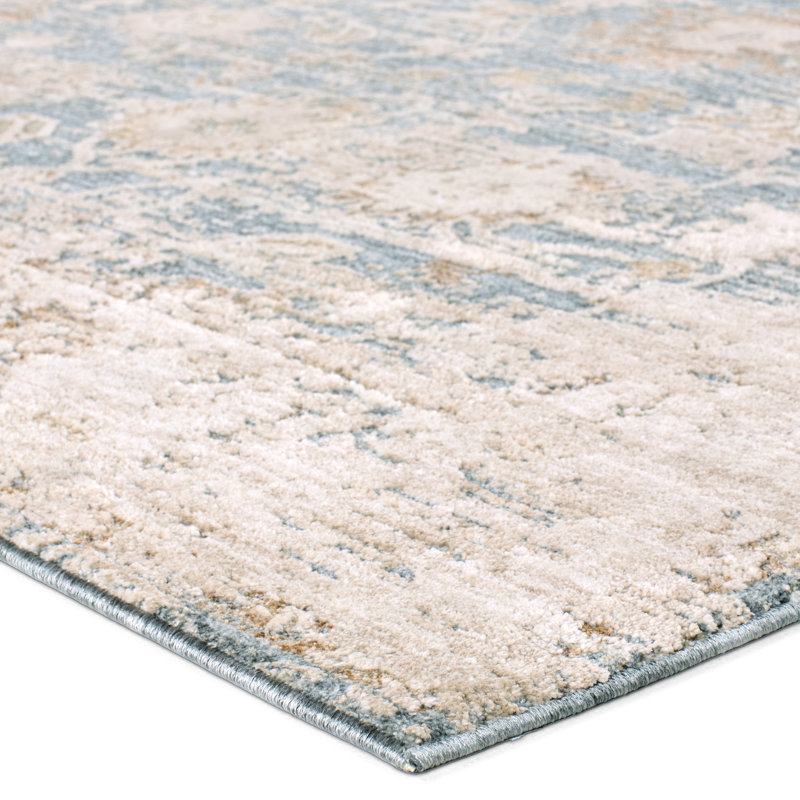 Tapis oriental bleu et beige Lupin ZAR01 , Rectangle 12 pi x 15 pi