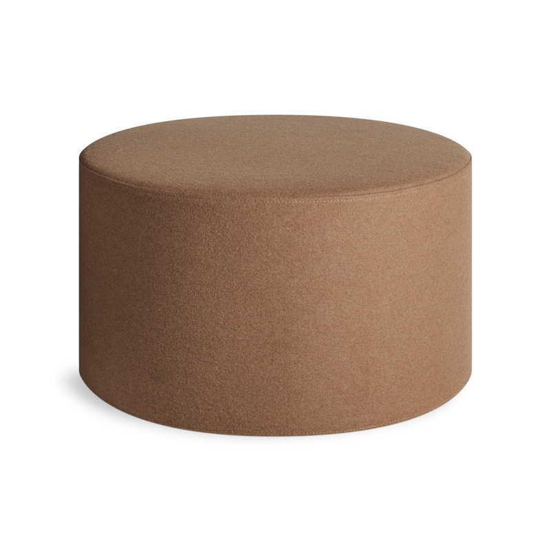 Bumper Round Ottoman, Brown