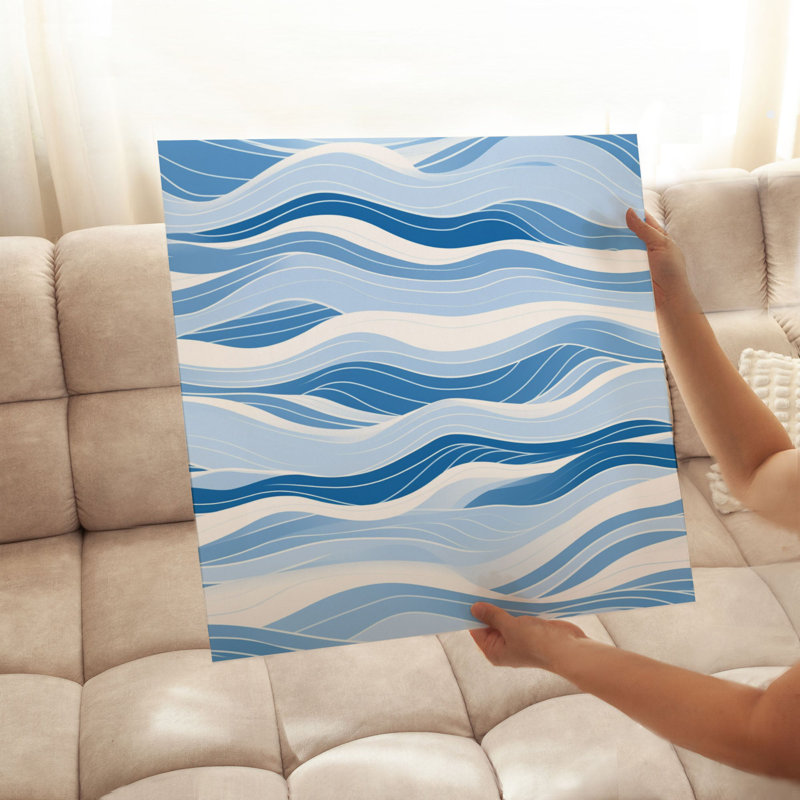 «Beach and Coastal Coastal Waves II», reproduction d'art sans cadre, H 28 po x l 28 po