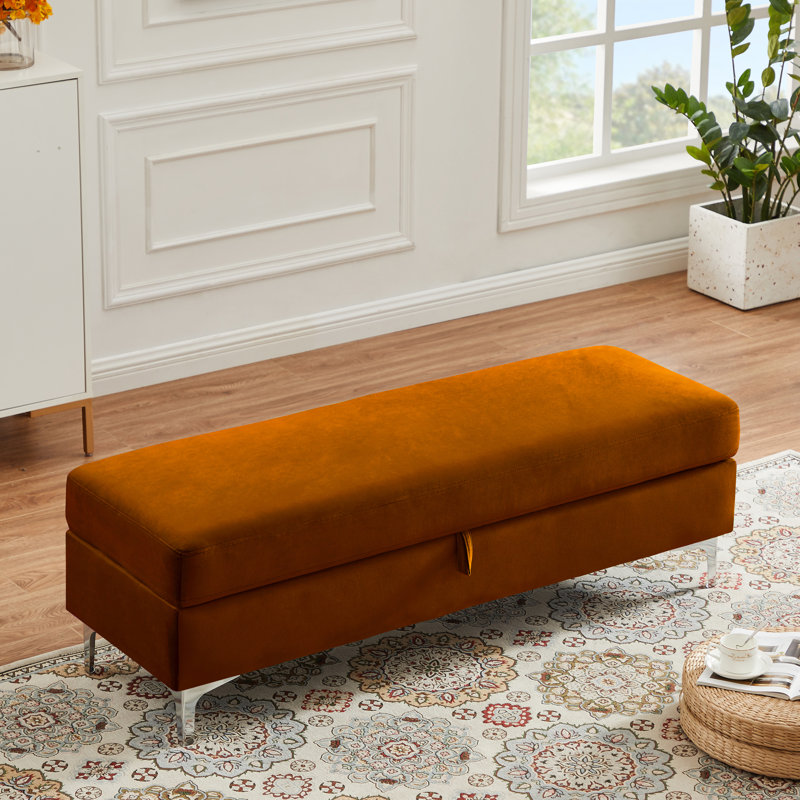 Velvet Ottoman, Camel