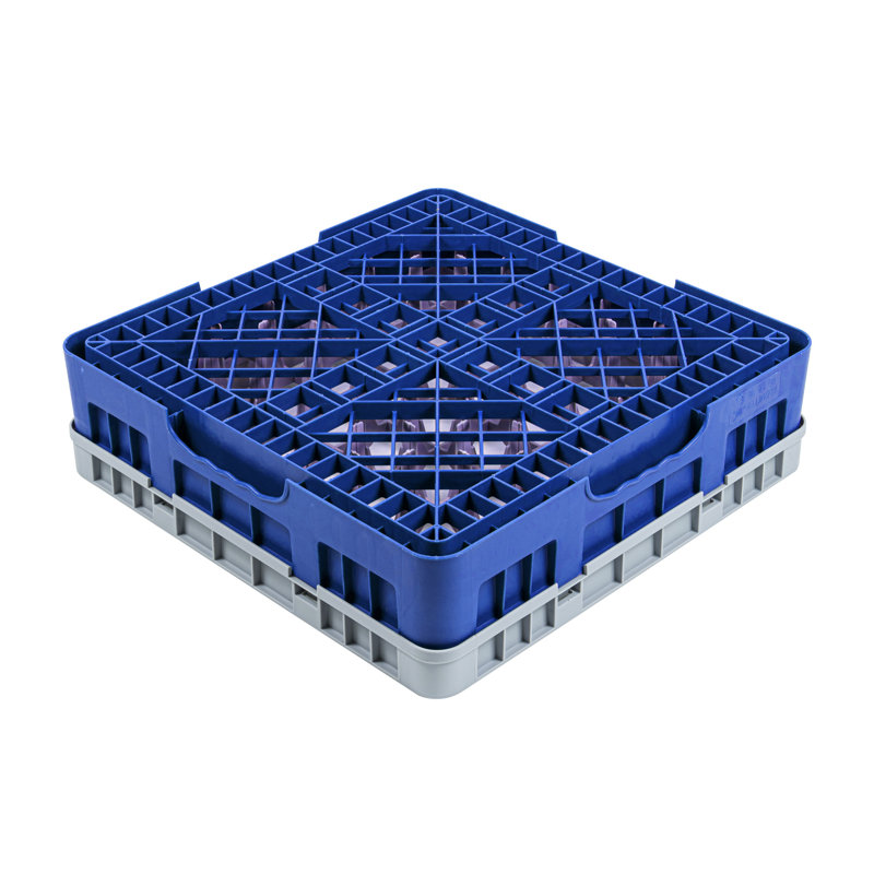  Support en verre Clean Tek Professional à 25 compartiments, 1 plateau robuste et durable, avec 1 rallonge à goutte complète, support en verre bleu pour restaurants, bars, pubs, cafétérias et cuisines domestiques