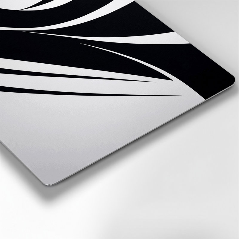 Minimalisme 80, art mural gris en métal, H 12 po x l 18 po