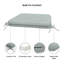 Sunbrella Square Dining Chair Cushions, 3" Foam Replacement Cushion-1261558965-1261558989