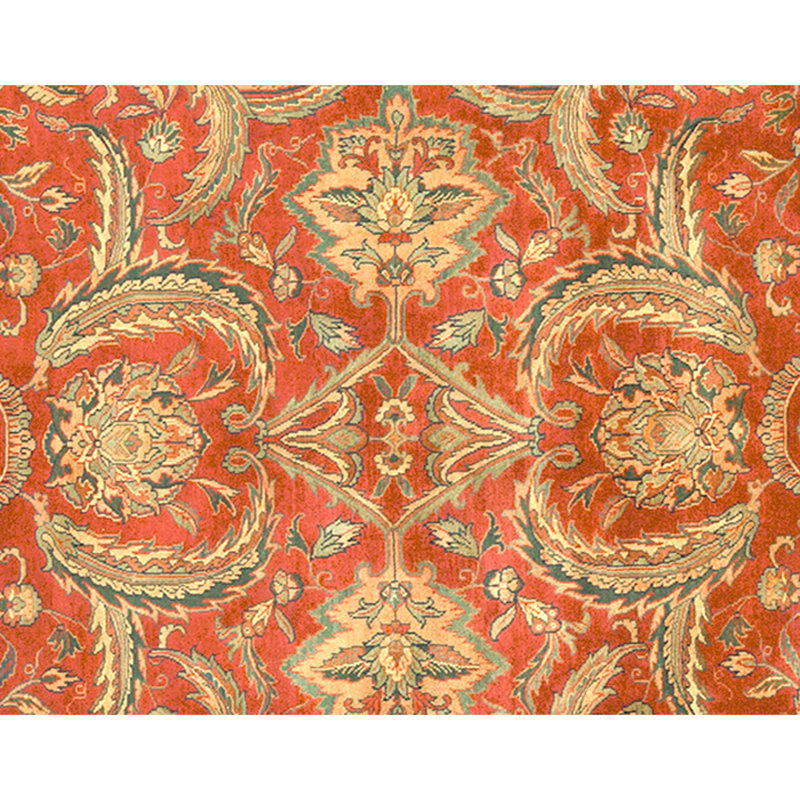 High-Quality Hand-Knotted Red Area Rug