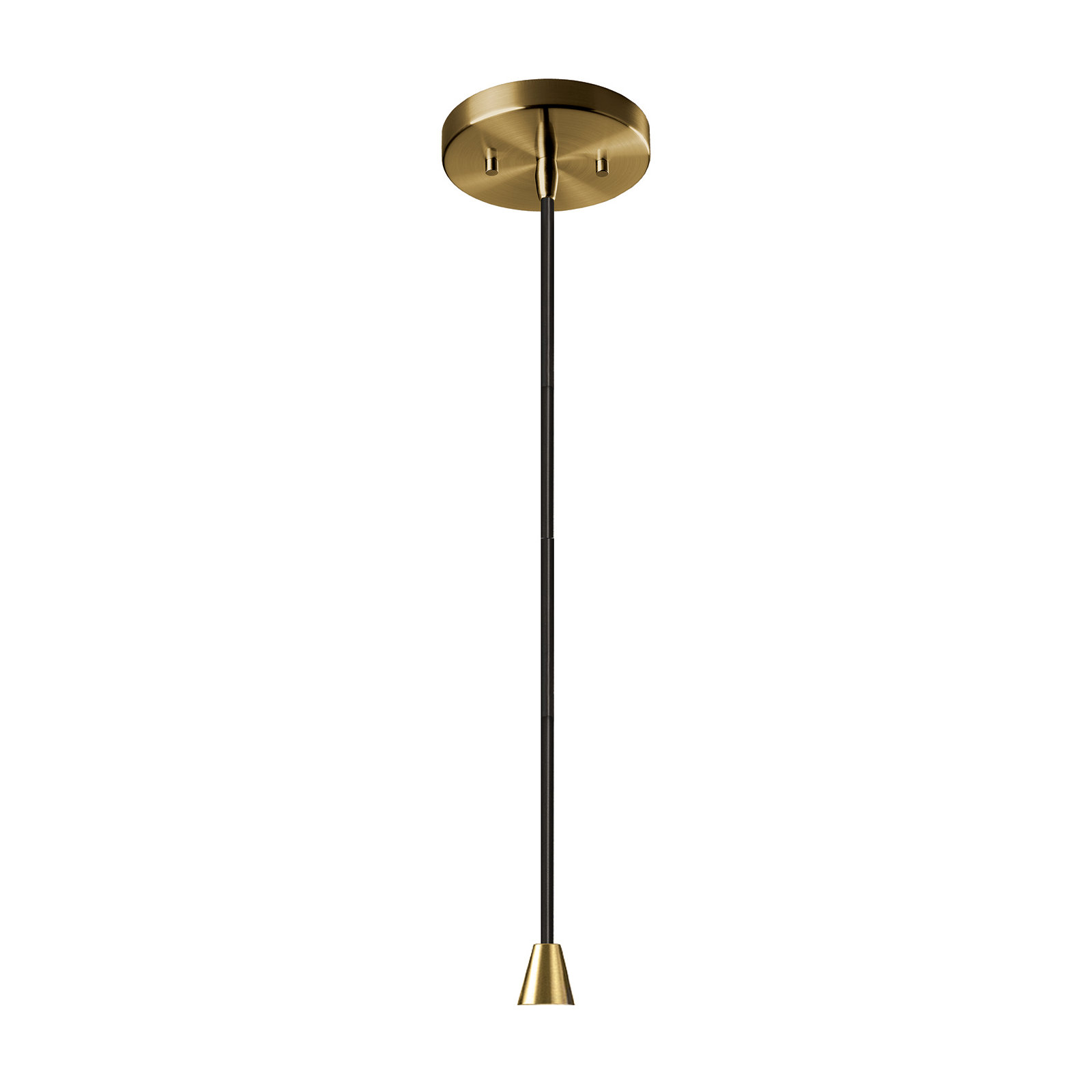 Logan 1 - Light Single Cone Pendant, White Crackle, Antique Brass, Incandescent (Not Included)