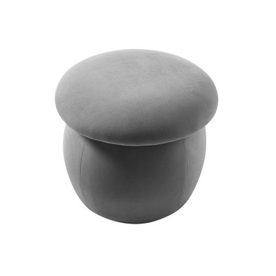 40cm Wide Velvet Cylinder No Pattern Footstool Ottoman