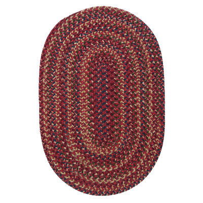 Azema Handcrafted Wool Area Rug in Red