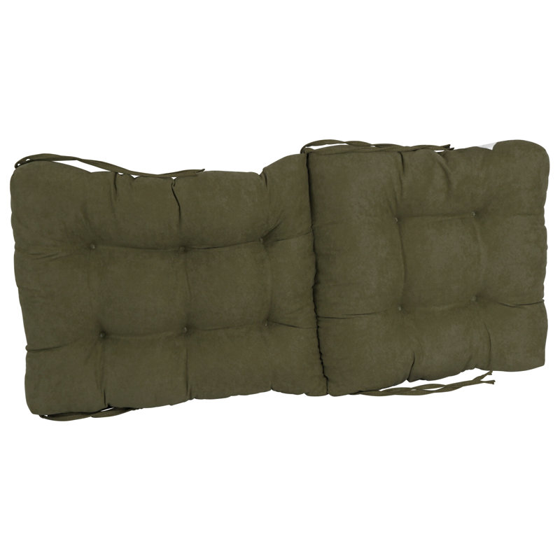 Coussin de siège / dossier en microsuède, Vert forêt