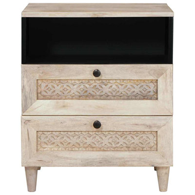 50cm W Solid Wood Bedside Table