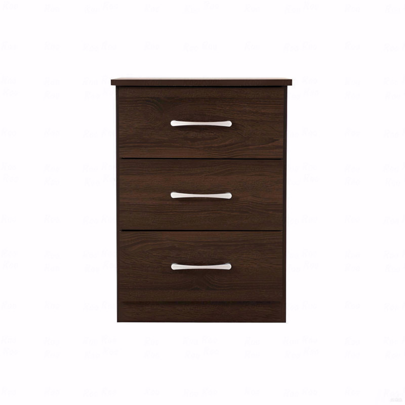 Contemporary Wenge Nightstand With Drawer, Brown