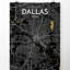 « dallas city map », reproduction d’impression sur affiche en luxe-22633000