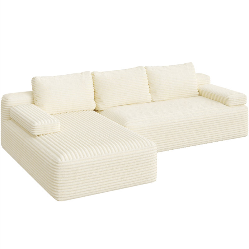 Canapé modulaire en velours côtelé, Beige