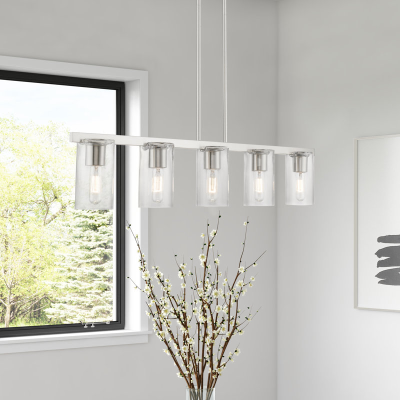 Lustre linéaire Zari, Nickel brossé