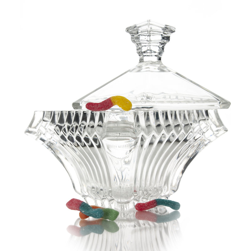 Pot de rangement en verre avec couvercle TtAk HOUSEWARE, H 6 po x l 4 po x p 4 po