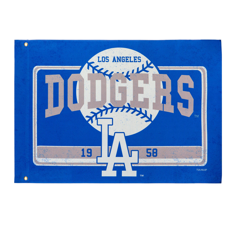Lin 2 côtés 36 x 52 po mlb drapeau maison, Dodgers de Los Angeles