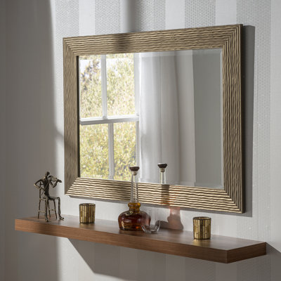 Madge Wavy Framed Wall Mounted Accent Mirror Bevelled