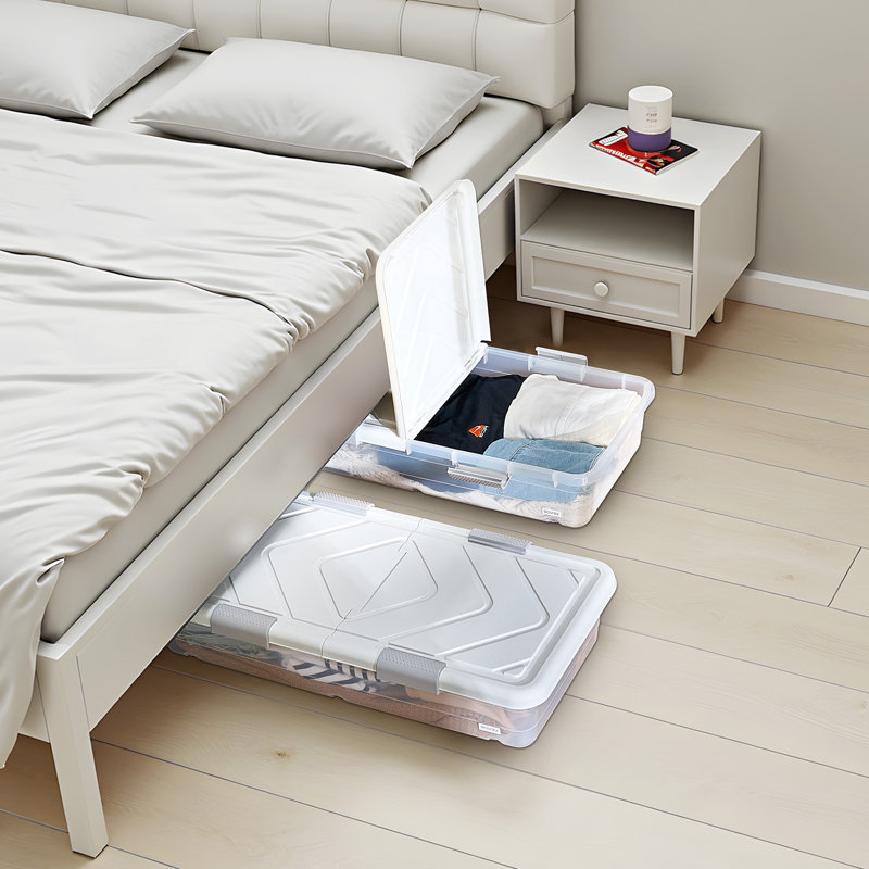 Sacs de rangement sous le lit avec roulettes 39,8 x 20,1 x 5,9 pouces, H 5,9 po x l 39,8 po x P 20,1 po