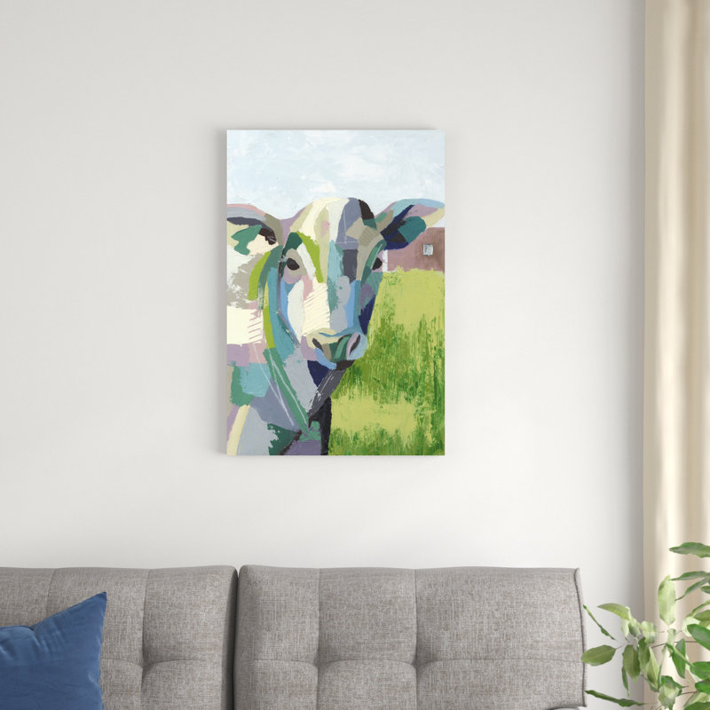 Painterly Cow I, H 30 po x l 20 po x P 1,25 po