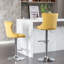 Meubles, tabourets de bar pivotants en velours d'une hauteur de siège réglable de 25 à 33 pouces, tabourets de bar rembourrés modernes avec dossier capitonné confortable pour un pub à la maison et un îlot de cuisine-613894352-613894353