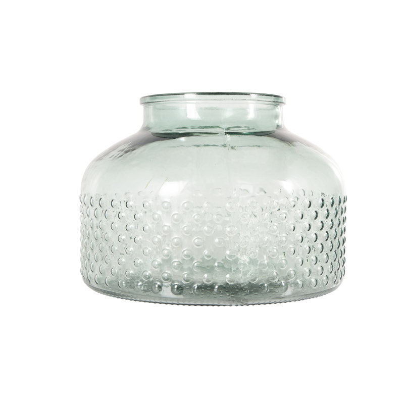 Cole And Grey Glass Wide Spotted Decorative Vase
