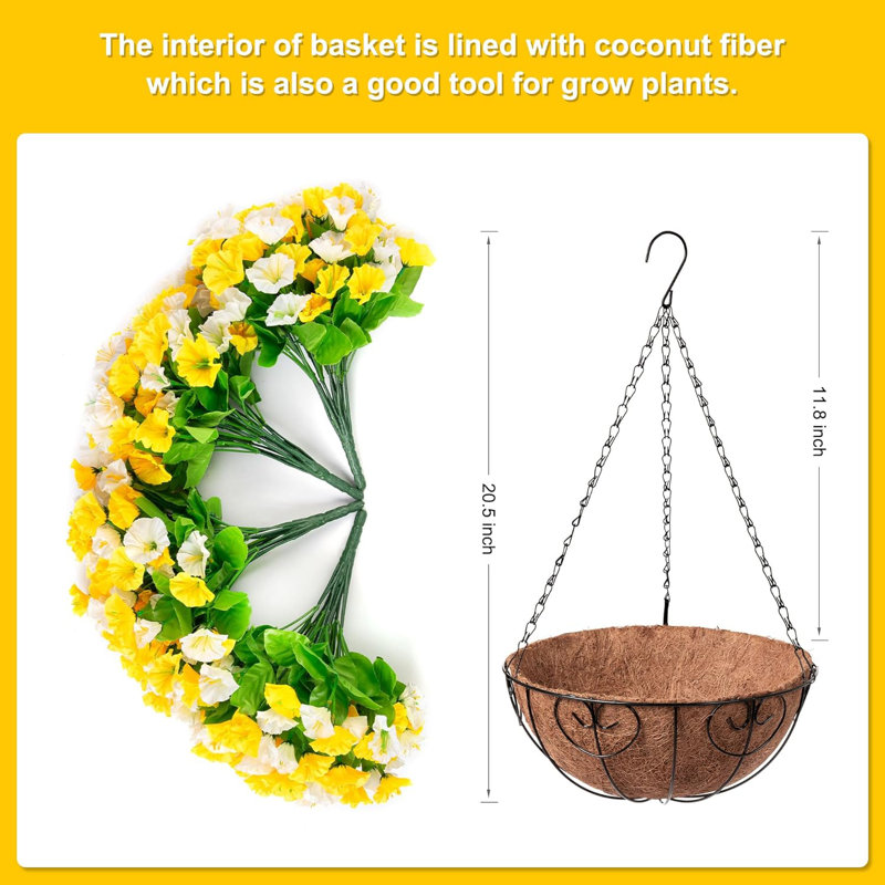 Arrangement en panier, Jaune/blanc
