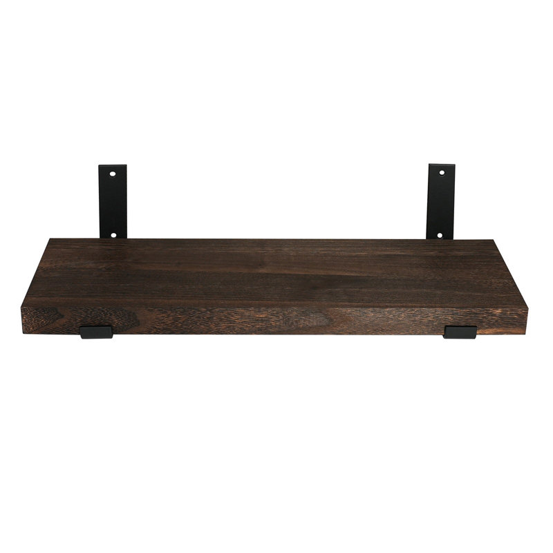 Tablette flottante en bois massif, H 1,5 po x l 48 po x P 7,5 po