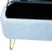 Blue Storage Bench With Gold Legs - Grey Faux Fur For A And Chic Home Interior Relaxing Bedroom & Living Room Atmosphere-1039854772