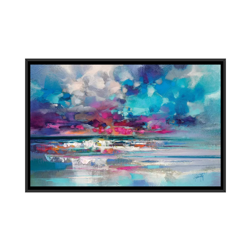« Atlantic Magenta », reproduction sur toile, H 32 po x l 48 po x 1,5 po, Toile avec cadre noir