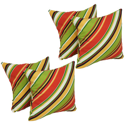 Outdoor Cushion Collection Striped Outdoor Reversible Throw Pillow