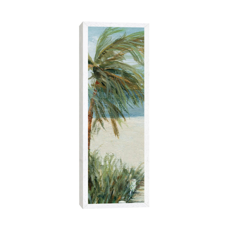 Beach Walk I - Panoramic Print on Canvas, 152.4 cm H x 50.8 cm W, White Framed