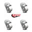 Roulettes semi-pivotantes en acier