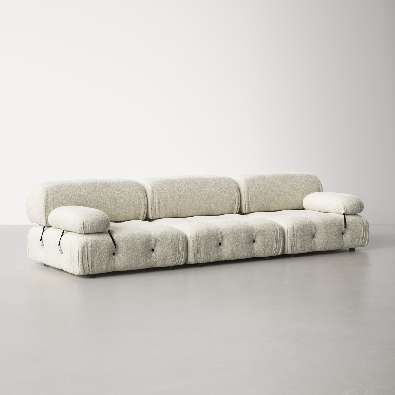 Mio 108'' Upholstered Sofa, Ivory