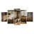 Brown Rustic Bathroom Charm III - Rustic Canvas Art Set